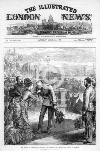 The cover of The Illustrated London News, 24th April 1875. Artist: Unknown