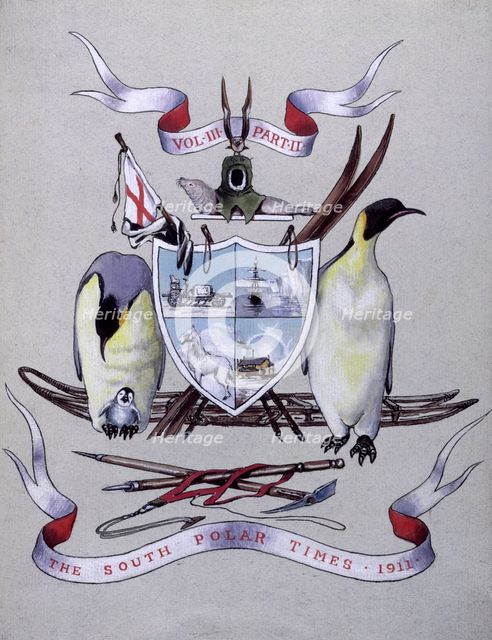 The cover of The South Polar Times, 1911. Creator: Unknown.