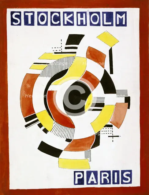 The Cover of the Souvenir Program for the Balle. Detail, 1922. Creator: Fernand Leger.