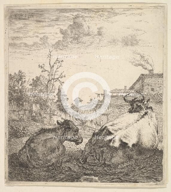 The Cow and the Calf, 17th century. Creator: Karel Du Jardin.