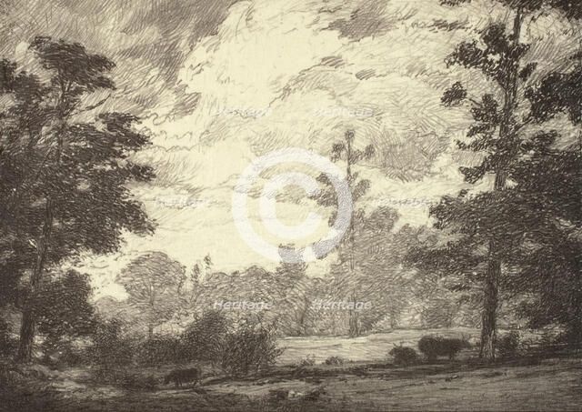 The Cow Lot, 1920s. Creator: Bolton Coit Brown.