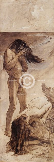 The crab eaters, sketch for the amphitheatre of palaeontology at the Museum of Natural..., 1897. Creator: Fernand Cormon.