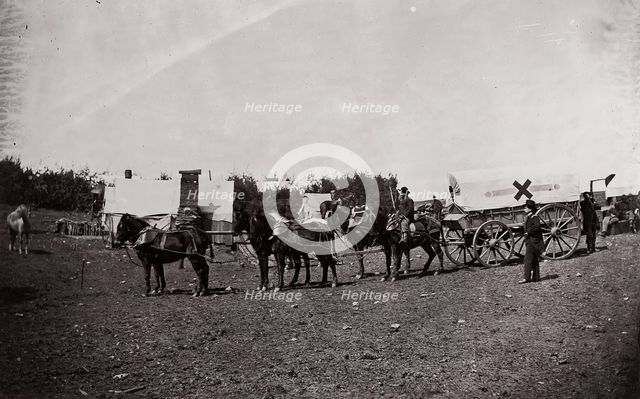The Crack Team of the 1st Division, 6th Corps near Hazel River, Virginia, 1861-65. Creator: Tim O'Sullivan.