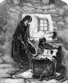 "The Cradle" - painted by D. W. Deane - from the Exhibition at the British Museum, 1856. Creator: Harvey Orrin Smith