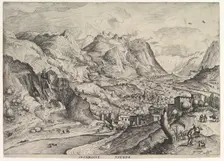The Crafty Bird-Catcher (Insidiosus auceps) from The Large Landscapes, ca. 1555-56. Creator: Johannes van Doetecum I