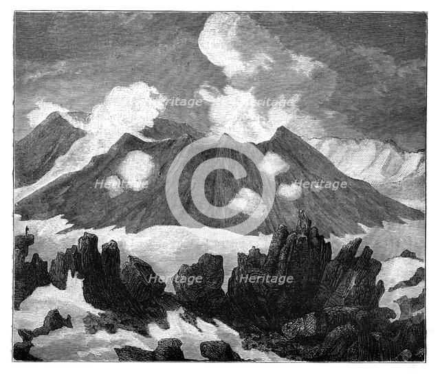 The crater of the volcano Hekla, Iceland, c1890. Artist: Unknown