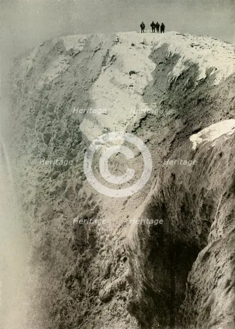 'The Crater of Erebus, 900 Feet Deep and Half A Mile Wide', 1908, (1909).  Artist: Unknown.