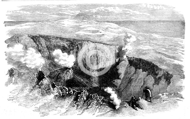 The Crater of Mount Etna a few days prior to the Late Earthquake, 1858. Creator: Unknown.