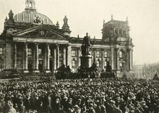 The creation of a new German republic, Reichstag, Berlin, 9 November 1918, (c1920). Creator: Unknown