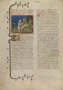 The Creation of Adam, about 1360-1370. Creator: Master of Jean de Mandeville