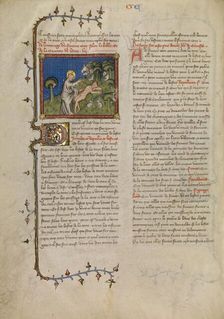 The Creation of Adam, about 1360-1370. Creator: Master of Jean de Mandeville