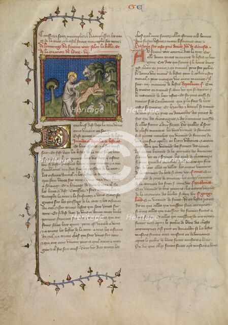 The Creation of Adam, about 1360-1370. Creator: Master of Jean de Mandeville.