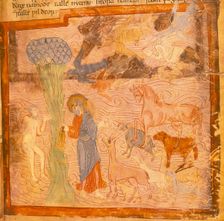 The Creation of Adam, second quarter of the 11th century. Creator: Unknown