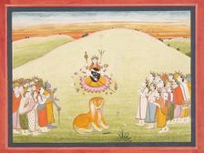 The Creation of Durga: Page from a Dispersed Markandeya Purana..., ca. 1810-20. Creator: Unknown