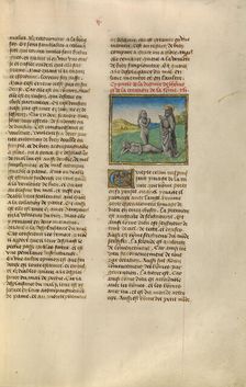 The Creation of Eve; Miroir Historial, about 1475. Creator: Unknown