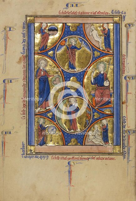 The Creation of the World; Wenceslaus Psalter, about 1250-1260. Creator: Unknown.