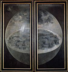 The Creation of the World closed doors of the triptych The Garden of Earthly Delights c1500. Artist: Hieronymus Bosch