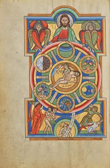 The Creation of the World; Stammheim Missal, probably 1170s. Creator: Unknown