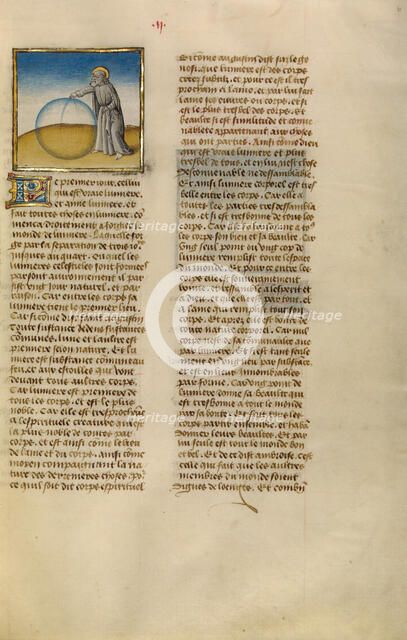 The Creation of the Heavens; Miroir Historial, about 1475. Creator: Unknown.