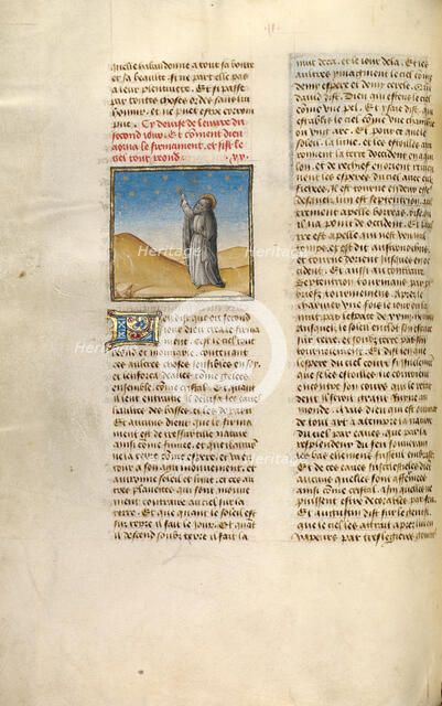 The Creation of the Stars; Miroir Historial, about 1475. Creator: Unknown.