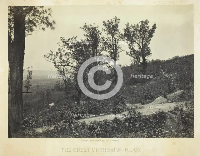 The Crest of Mission Ridge, 1864/66. Creator: George N. Barnard.