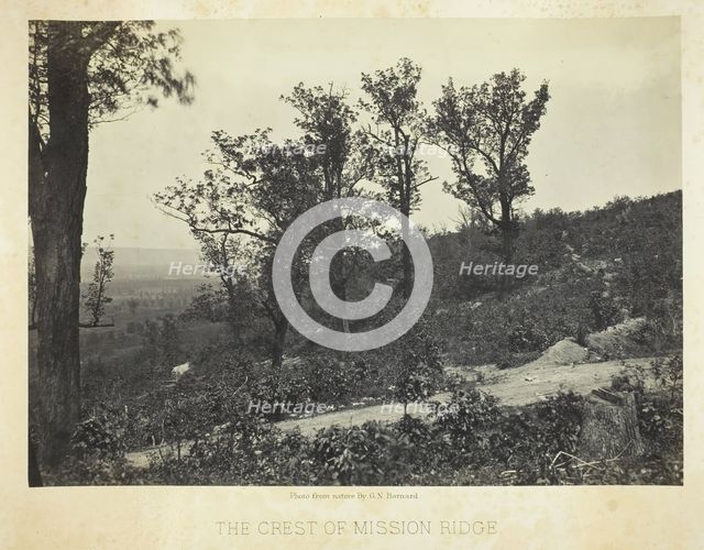 The Crest of Mission Ridge, 1864/66. Creator: George N. Barnard.