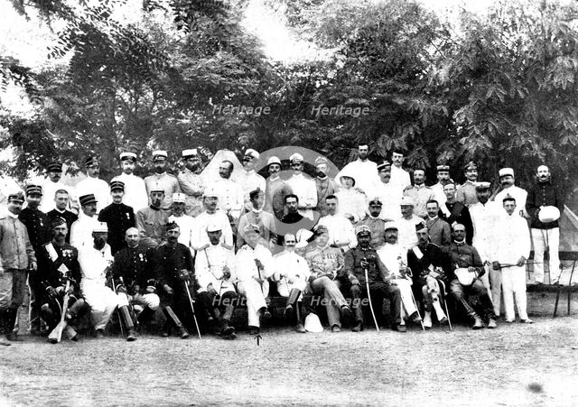 The Cretan Question: officers of the international forces now at Canea, 1898. Creator: Unknown.