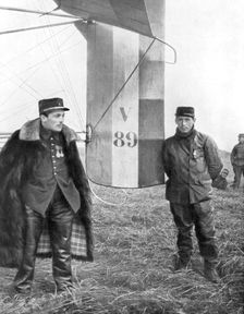 The crew of the first aircraft to shoot down another aeroplane, 1914