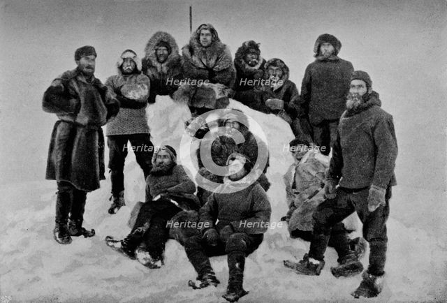 'The Crew of the Fram after their Second Winter. About 24 February, 1895', 1895 (1897). Artist: Unknown.