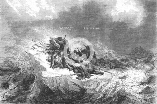 'The Crew of the Hansa on an Ice-Floe; German Artic Voyages',1875. Creator: Unknown.