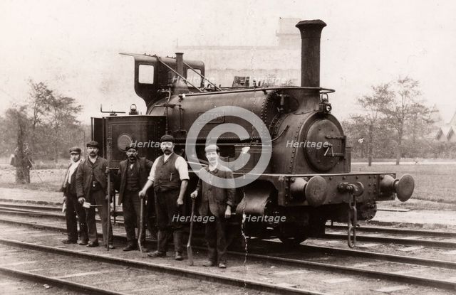 The crew of the steam train Newton,  York, Yorkshire, 1901. Artist: Unknown