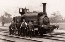 The crew of the steam train Newton, York, Yorkshire, 1901