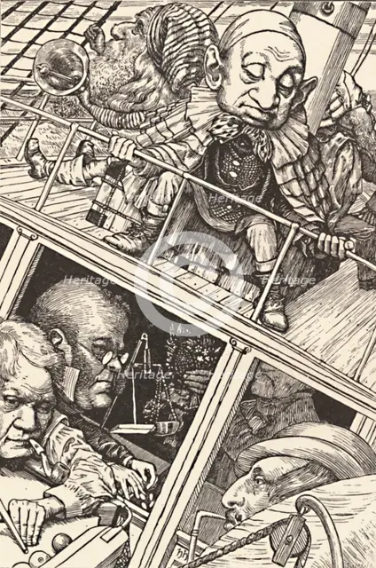 'The Crew Was Complete. From 'The Hunting of the Snark' (Lewis Carroll)', 1874-1876, (1923).  Artist: Henry Holiday.