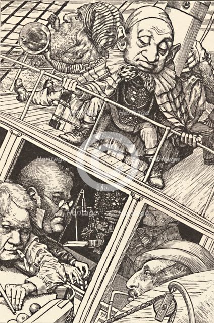 'The Crew Was Complete. From 'The Hunting of the Snark' (Lewis Carroll)', 1874-1876, (1923).  Artist: Henry Holiday.