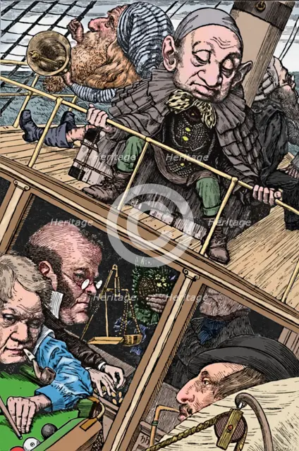 'The Crew Was Complete. From 'The Hunting of the Snark' (Lewis Carroll)', 1874-1876, (1923).  Artist: Henry Holiday.