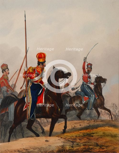The Crimean Tatar Life Guard Squadron, 1840s. Artist: Eckert, Heinrich Ambros (1807-1840)
