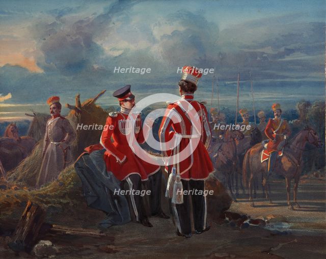 The Crimean Tatar Life Guard Squadron, c. 1850. Artist: Ladurner, Adolphe (1798-1856)