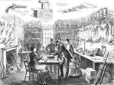 The Criminal Museum at the Convict Office, Metropolitan Police Department, Scotland-Yard, 1883. Creator: Joseph Swain