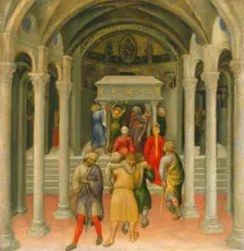 The Crippled and Sick Cured at the Tomb of Saint Nicholas, 1425. Creator: Gentile da Fabriano