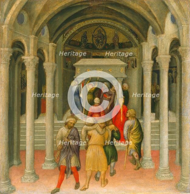 The Crippled and Sick Cured at the Tomb of Saint Nicholas, 1425. Creator: Gentile da Fabriano.
