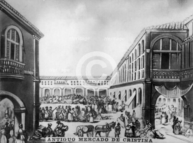 The Cristina old market, (19th century), 1920s. Artist: Unknown