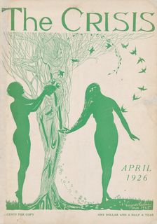 The Crisis: a record of the darker races, April 1926 [Cover], 1926-04. Creator: Laura Wheeler Waring