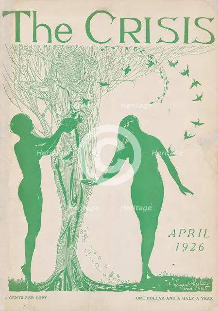 The Crisis: a record of the darker races, April 1926 [Cover], 1926-04. Creator: Laura Wheeler Waring.