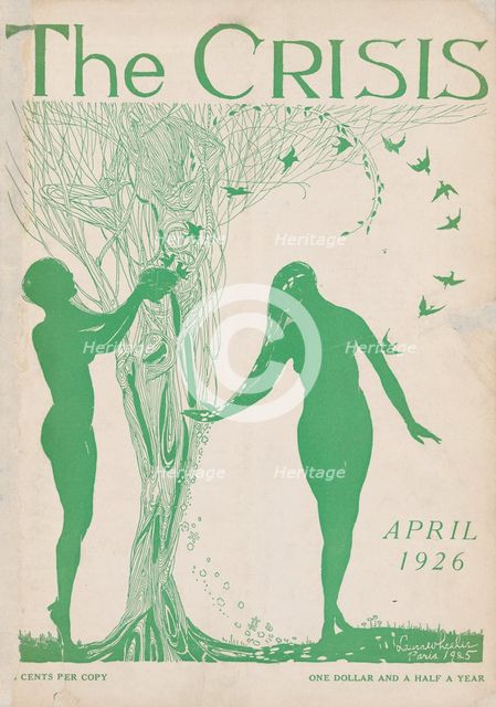 The Crisis: a record of the darker races, April 1926 [Cover], 1926-04. Creator: Laura Wheeler Waring.