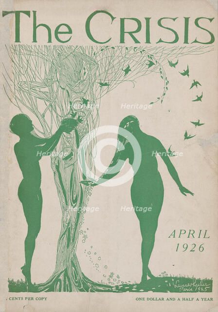 The Crisis: a record of the darker races, April 1926 [Cover], 1926-04. Creator: Laura Wheeler Waring.