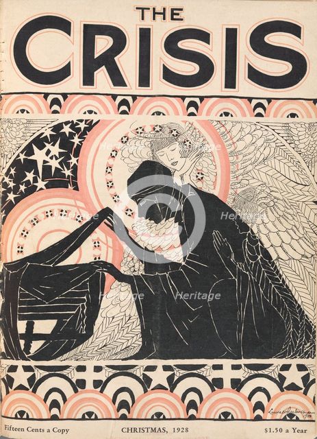 The Crisis: a record of the darker races , December 1928 [Cover]. Creator: Laura Wheeler Waring.
