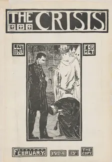 The Crisis: a record of the darker races , February 1924 [Cover]. Creator: Laura Wheeler Waring