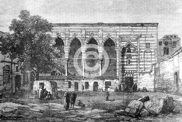 The Crisis in Egypt: Court of the Cadi, Cairo, 1881. Creator: Unknown.