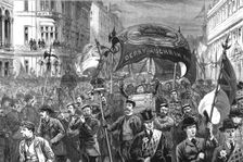 The Crisis in Ireland - The Procession in Royal Avenue on it's way to Ulster Hall 1886. Creator: Unknown