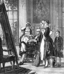 "The Critics," by Carl Hoff, 1871. Creator: Unknown